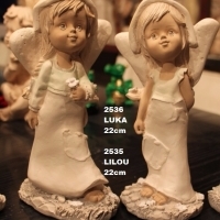 Geschenk : 2536 LUKA 22cm 2535 LILOU 22cm . Figürchen Statuette Figur Statue Skulptur