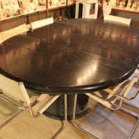 stół owal czarny 150x225x73cm okrągły 150x150x73cm