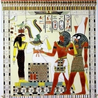 Mystiska ceremonin med att vända huvuden och fästa kroppen från många bitar. Mystery of Osiris. Osiris grav. Beressos Assyria.