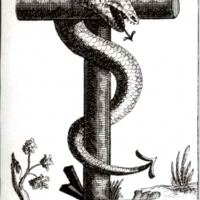 Symbol węży na lasce lub tyczce jest motywem rozpowszechnionym zarówno na starożytnym Bliskim Wschodzie, jak i w basenie Morza Śródziemnego.