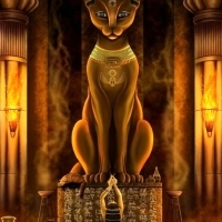 Bastet, zwana także Bast, starożytna egipska bogini czczona pod postacią lwicy, a później kota.