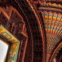 Sammezzano Castle is an Italian palazzo in Tuscany with the architectural style of the Moorish Revival.