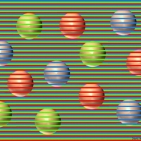 Take a look at the next picture, where the same balls do not cross the multi-colored lines that condition our perception.