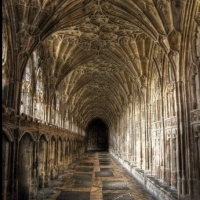 Gloucester Cathedral in England, used extensively in Harry Potter movies
