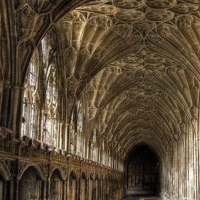 Gloucester Cathedral in England, used extensively in Harry Potter movies