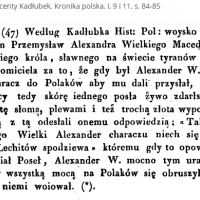 1: Wstęp krytyczny do dziejów Polski - Wojny z Aleksandrem Macedońskim.