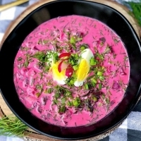 Chłodnik litewski z botwinką.