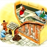 W starożytnym Rzymie domy i pałace bogatych ogrzewano w taki sam sposób jak łaźnie rzymskie, czyli systemem hipokaustycznym!