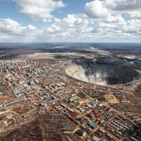 Kopalnia diamentów w Rosji.