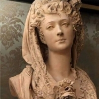 Rzeźba z marmuru - popiersie kochanki Napoleona III.