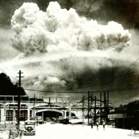 Nagasaki, 20 minut po bombardowaniu atomowym w 1945 roku.