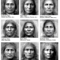 Przeciętne twarze rdzennych Amerykanów.