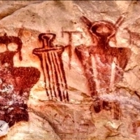 Malowidła jaskiniowe w kanionie Sego w stanie Utah.