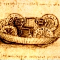 Czołg Leonarda da Vinci został zaprojektowany, gdy był pod patronatem Ludovica Sforzy w 1487 roku.