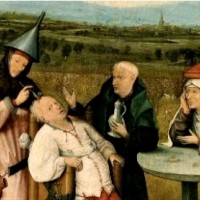 Obraz Hieronima Boscha "Leczenie głupoty".