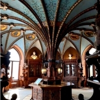 Bibliothek auf Schloss Marienburg (Hannover), Deutschland, XIX Jahrhundert