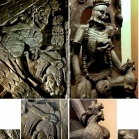 Kolaż przedstawia rzeźbę znalezioną w Meksyku w ośrodkach Majów oraz rzeźbę Sanatan z Indii..