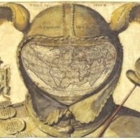 Co chciał przedstawić autor mapy świata w głowie błazna z 1590 r?