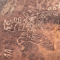 Petroglify skalne w Indiach.