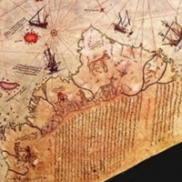 Mapa Piri Ries z 1513 roku z dokładnym obrazem dorzecza Amazonki w Ameryce Południowej i północnego wybrzeża Antarktydy.
