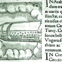 Przedstawia rakietę kosmiczną, która pojawiła się nad Arabią w 1479 roku.