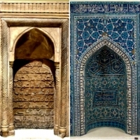 Mihrab to specjalna półokrągła nisza ozdobiona tak, by sprawiała wrażenie łukowatego wejścia.