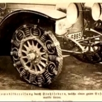 Kiedy zabrakło gumy i kauczuku w czasie wojny, robili kola na sprężynach metalowych.