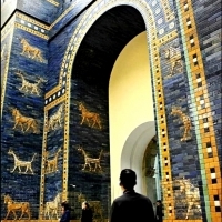 Ishtar Gate, which was built by the Babylonian Emperor Nebuchadnezzar II in the city of Babylon in Iraq in 575 BC.