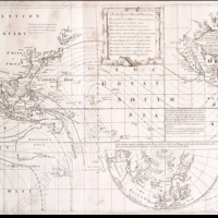 Globalna mapa magnetyczna Halleya, wydanie 1744.
