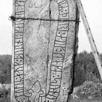 Kamienie runiczne wikingów w Szwecji.