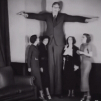 Najwyższy człowiek świata w XX wieku, Robert Wadlow, na filmie ma 22 lata.