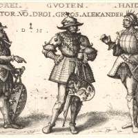 Trzech godnych pogan: Hektor, Aleksander Wielki i Juliusz Cezar, rok 1516.