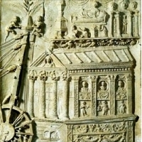 Dźwig bieżnikowy oparty na projekcie rzymskiego architekta Witruwiusza.