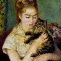 Renoir kochał koty i często umieszczał je na swoich obrazach.