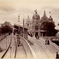 Stacja Ruchomego chodnika w Les Invalides, Paryż Francja 1900