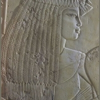 A detail of a limestone relief of Merit-Ptah