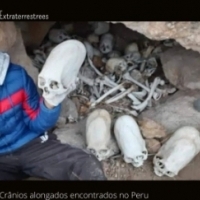 Wydłużone czaszki znalezione w Peru.