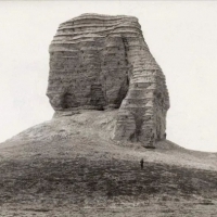 Ruiny Ziggurat Aqarquf w 1927 r. IRAK