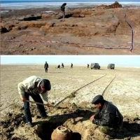 Po wyschnięciu Morza Aralskiego na jego dnie znaleziono pozostałości starożytnej świątyni.