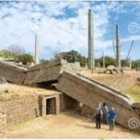 Obeliski i megality Axum w Etiopii.