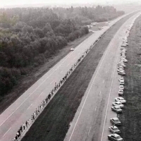 On August 23, 1989, about 2 million people from Latvia, Estonia and Lithuania formed a human chain