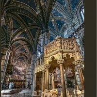 Siena Italy interiors of Cathedral.