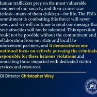FBI znajduje ponad 200 ofiar handlu ludźmi w celach seksualnych, w tym 59 zaginionych dzieci.