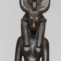 The Egyptian goddess Neith was considered an earlier form of the goddess Isis, and she also has Nummo-like characteristics.
