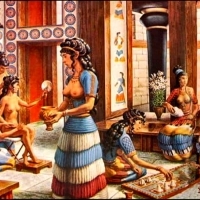 The Minoans, who lived on the island of Crete between 3000 and 1600 B.C.E.,