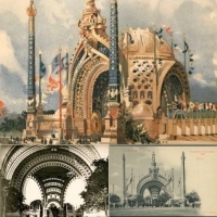 Porte Monumentale, czyli Monumentalna Brama Wystawy Światowej w Paryżu w 1900 roku we Francji.