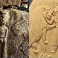These two reliefs found in Mesopotamia and Egypt are divided by roughly 8500 years.