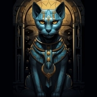 Koty i bogini Bastet w Egipcie.