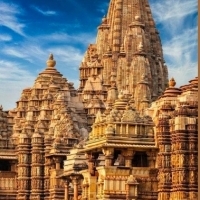 The Khajuraho Group of Monuments, Chhatarpur district, Madhya Pradesh, India.