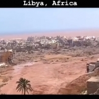 Wielka susza i gwałtowne powodzie w Libii w Afryce.